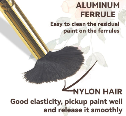 Paul Cezanne Synthetic Squirrel Hair Paint Brushes Set (10pcs)