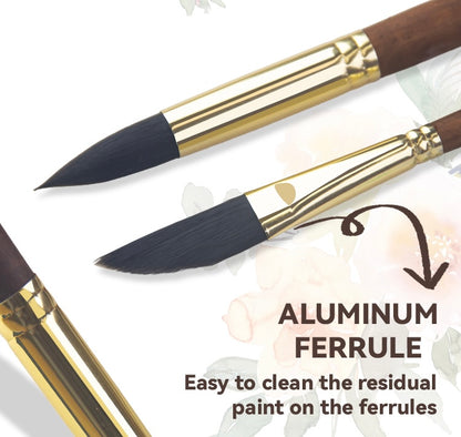 Paul Cezanne Synthetic Squirrel Hair Paint Brushes Set (10pcs)