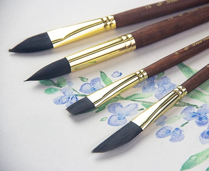 Paul Cezanne Synthetic Squirrel Hair Paint Brushes Set (10pcs)