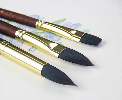 Paul Cezanne Synthetic Squirrel Hair Paint Brushes Set (10pcs)