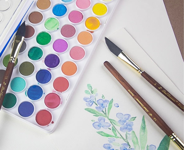 Paul Cezanne Synthetic Squirrel Hair Paint Brushes Set (10pcs)