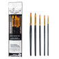 Synthetic Paint Brushes Set (5 pcs) Angular, Flat, Round, Filbert, Mixed set