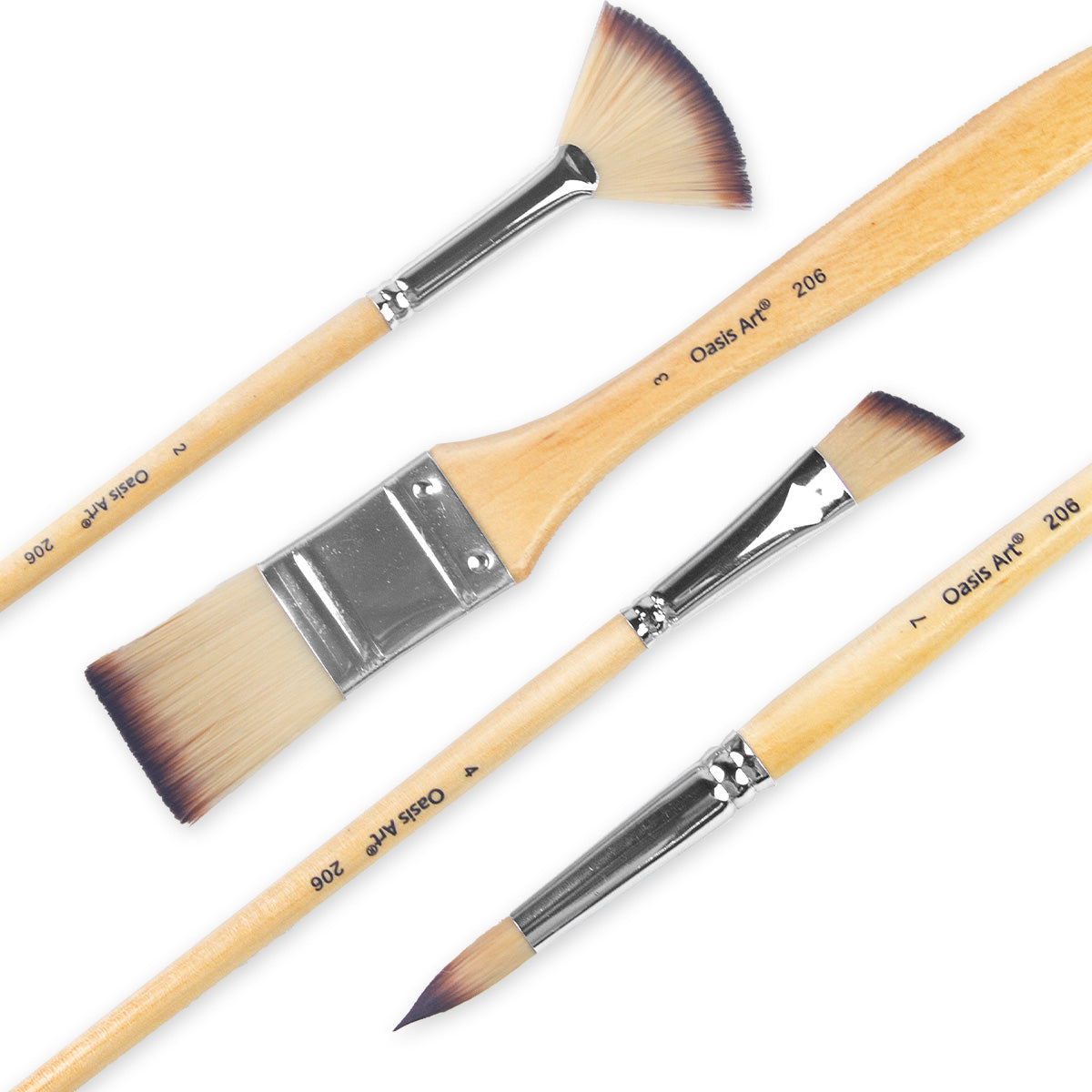 Paul Cezanne-OasisArt Synthetic Paint Brushes Set (25pcs with canvas roll and palette knife) for Acrylic Oil Watercolor Painting