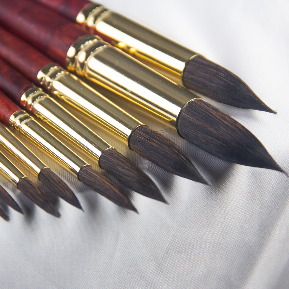 Paul Cezanne High Quality Squirrel Hair Paint Brushes Set (10 pcs) For Watercolour Gouache Ink Painting