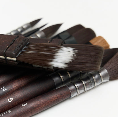 VOUVES ONGS Premium Handmade Artist Brush Set – 10-Piece Mixed Squirrel Hair & Synthetic Watercolour Brushes with Travel Case – Ideal for Watercolour, Gouache & Ink