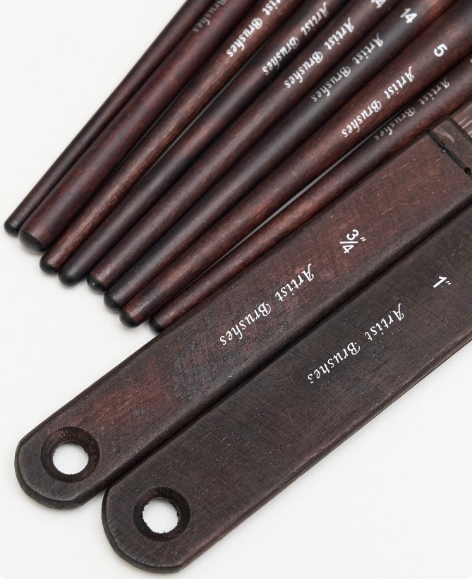 VOUVES ONGS Premium Handmade Artist Brush Set – 10-Piece Mixed Squirrel Hair & Synthetic Watercolour Brushes with Travel Case – Ideal for Watercolour, Gouache & Ink