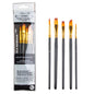 Synthetic Paint Brushes Set (5 pcs) Angular, Flat, Round, Filbert, Mixed set